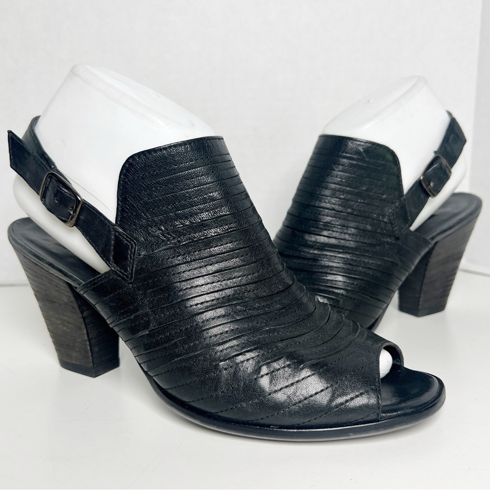 Paul Green Black Peep Toe Heels